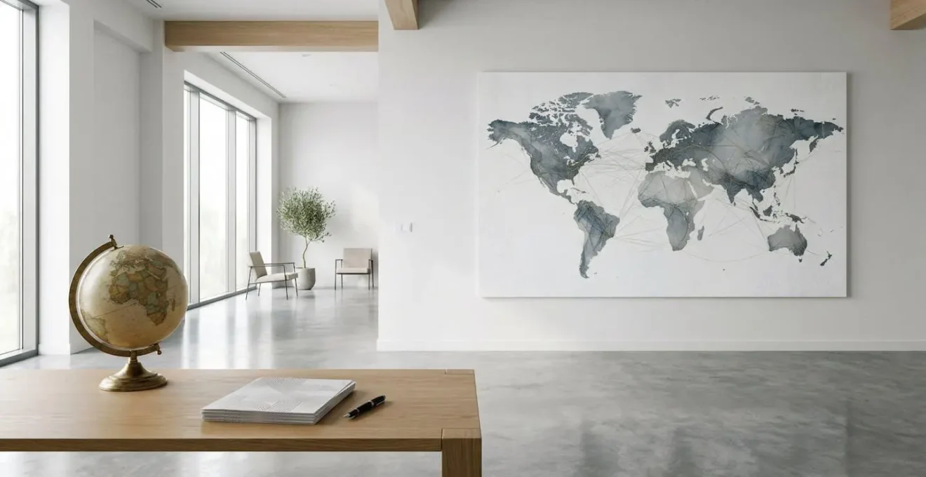 Gestion locative à distance avec carte du monde et connexions numériques