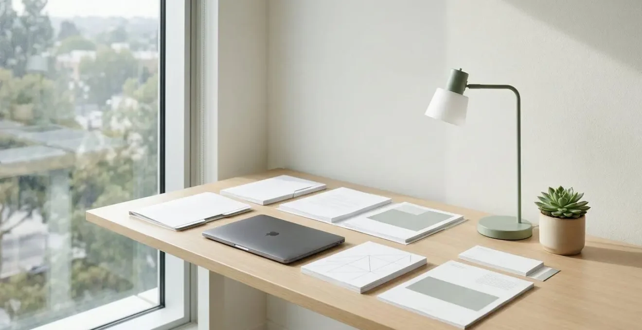 Bureau avec documents administratifs et formulaires fiscaux pour changement de régime locatif